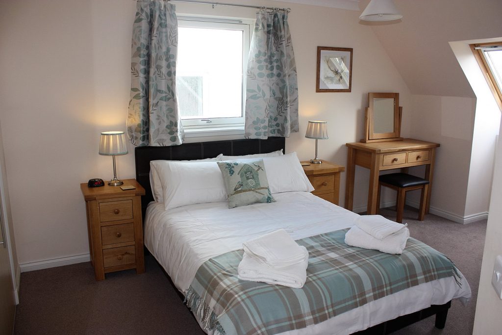 The master bedroom at Jamieson House, Self-catering accommodation, Aviemore, Scotland